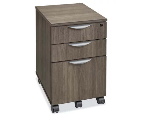 Archivero Móvil de Pedestal de 3 Cajones - Colección Urbana, Gris