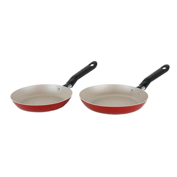 2 Pack de Sartenes Deleite 18/20 color Rojo con Antiadherente Duraflon® - Imagen 2