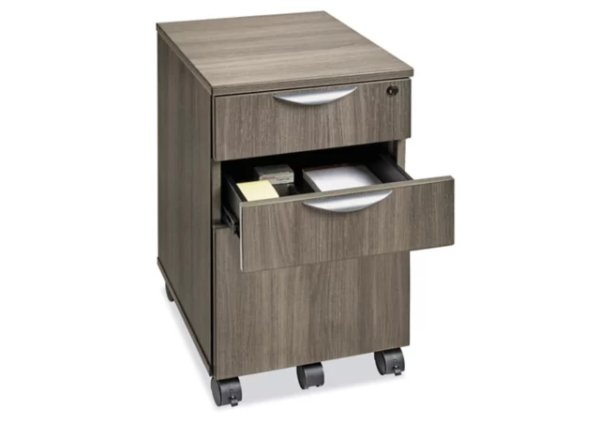 Archivero Móvil de Pedestal de 3 Cajones - Colección Urbana, Gris - Imagen 2